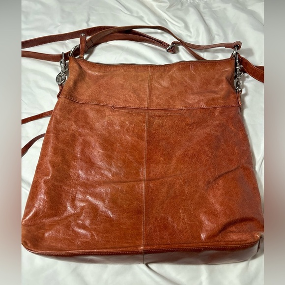HOBO The Original Liberty Large Handbag Brown Leather Crossbody Bag - Picture 2 of 8